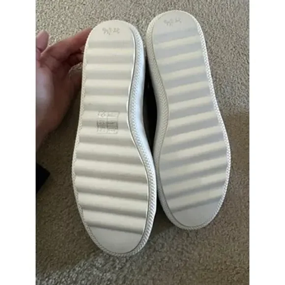 COACH Tea Rose Gunmetal Metallic Leather Women's Size 9 New - Picture 3 of 8